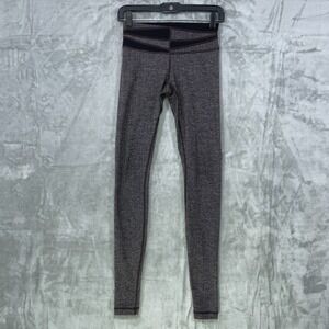 Lululemon Leggings Womens 4 Brown Wunder Under Herringbone Athletic Yoga Stretch
